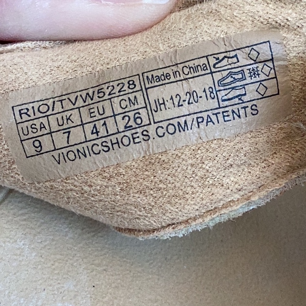Vionic Pacific Rio Tan Gold Cork Adjustable Strap Platform Sandals, women’s 9 - Picture 16 of 16